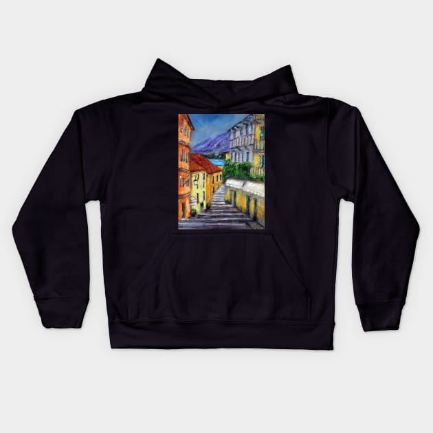 Bellagio Italy Kids Hoodie by IGDecorArt